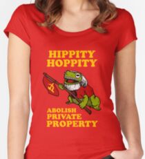Hippity Hoppity Abolish Private Property Women's Fitted Scoop T-Shirt