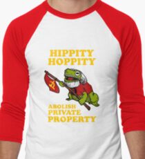Hippity Hoppity Abolish Private Property Men's Baseball ¾ T-Shirt