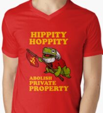 Hippity Hoppity Abolish Private Property Men's V-Neck T-Shirt