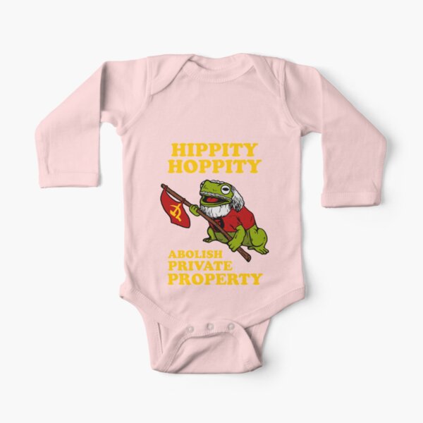Hippity Hoppity Abolish Private Property Long Sleeve Baby One-Piece