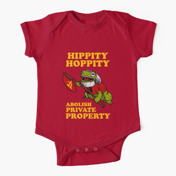 Hippity Hoppity Abolish Private Property Short Sleeve Baby One-Piece