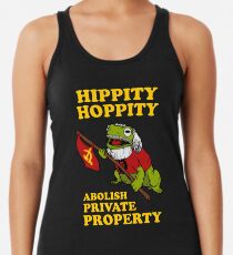 Hippity Hoppity Abschaffen Privateigentum Racerback Tank Top