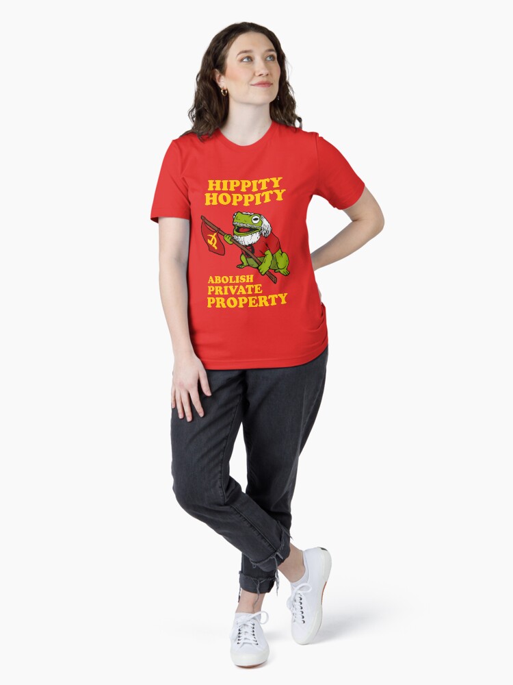 Thumbnail 4 von 7, Essential T-Shirt, Hippity Hoppity, Privateigentum abschaffen designt und verkauft von dumbshirts.