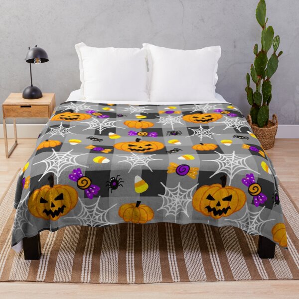 Item preview, Halloween Plaid Pattern Dark Gray designed and sold by Julie Erin Designs.