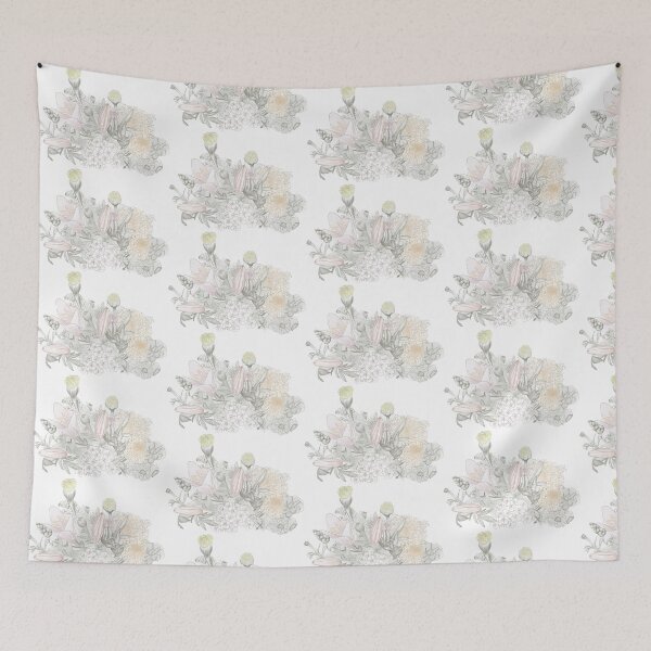 Item preview, boquet sketch designed and sold by Rachel Rogers.