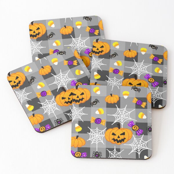 Item preview, Halloween Plaid Pattern Dark Gray designed and sold by Julie Erin Designs.