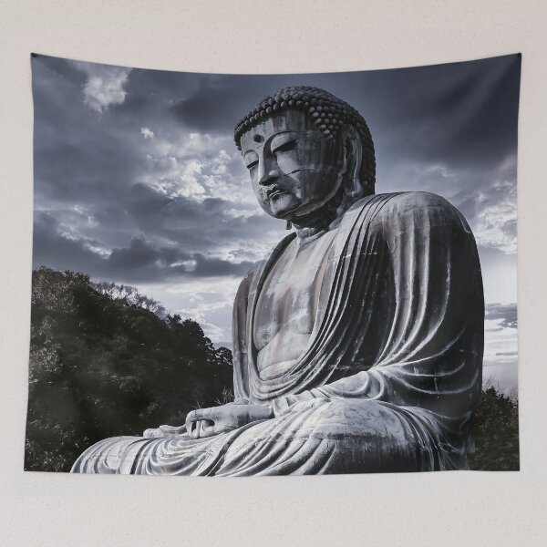 Item preview, Amazing Kamakura Monumental Budda Japan Art Picture - Nigth Color designed and sold by XIX361ART.