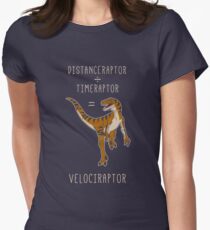 Velociraptor = Distanceraptor / Timeraptor Women's Fitted T-Shirt