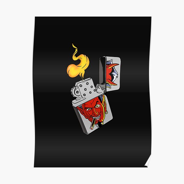 "Devil zippo lighter" Poster for Sale by jinxtsd1 Redbubble