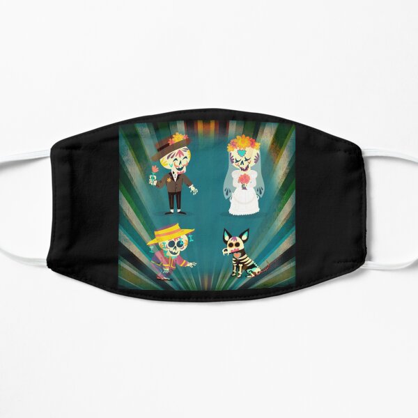 Dia De Los Muertos Day Of The Dead Retro Vintage Flat Mask