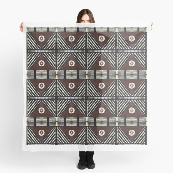 Fijian Tapa Cloth 7 by Hypersphere Scarf