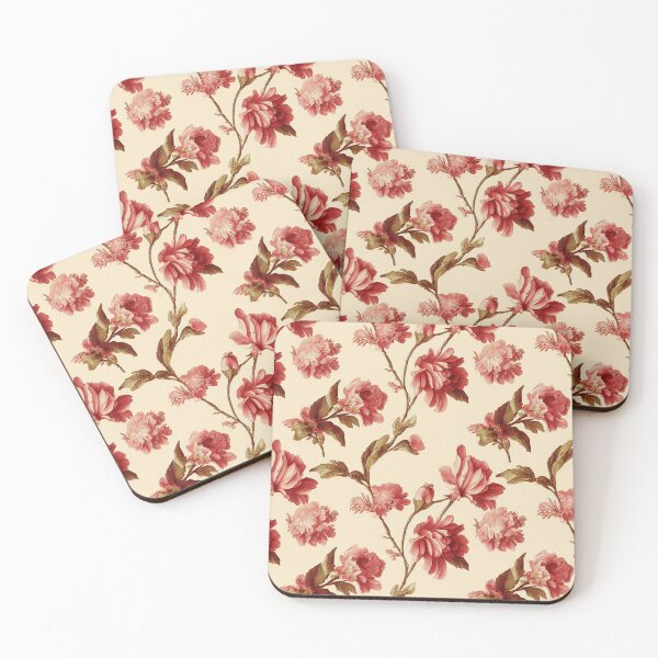 Item preview, Vintage Peach and Pink Floral Pattern Muted Tones designed and sold by VintageFlorals.