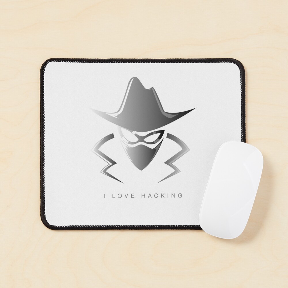 I Love Hacking Mouse Pad - programmer humor design by HackerLooks