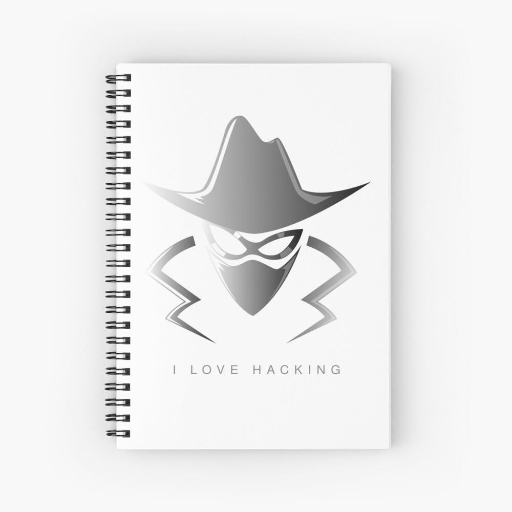I Love Hacking Spiral Notebook - programmer humor design by HackerLooks