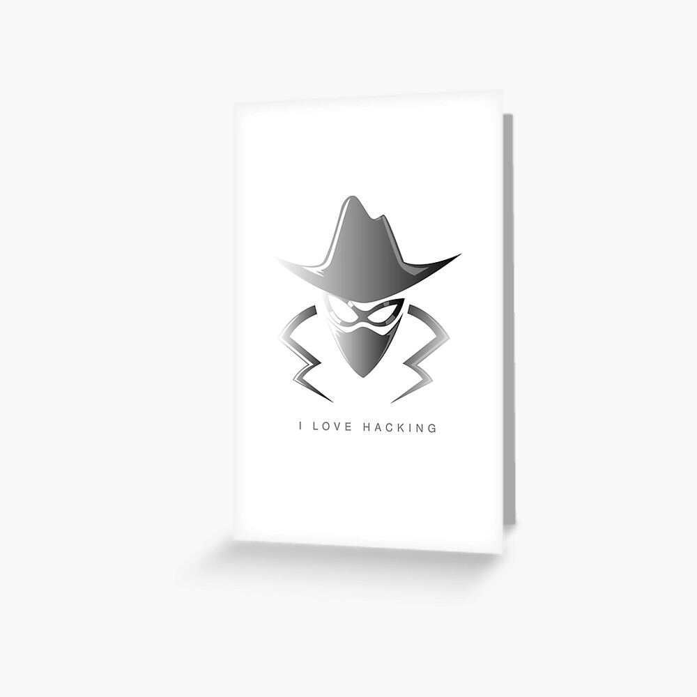 I Love Hacking Greeting Card - programmer humor design by HackerLooks