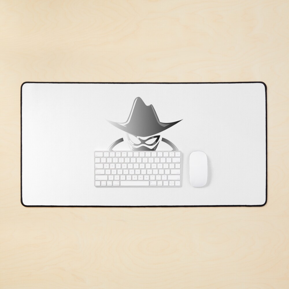 I Love Hacking Desk Mat - programmer humor design by HackerLooks
