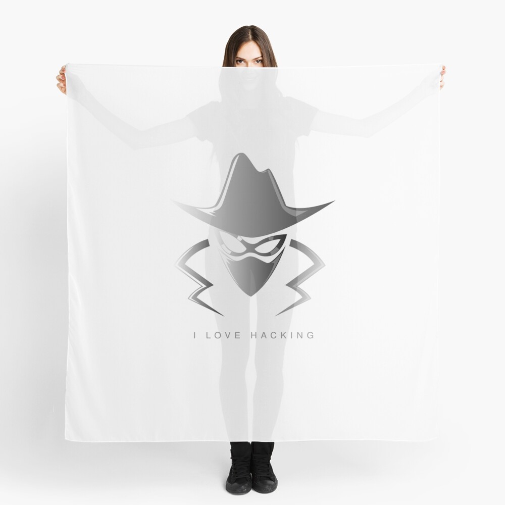 I Love Hacking Scarf - programmer humor design by HackerLooks