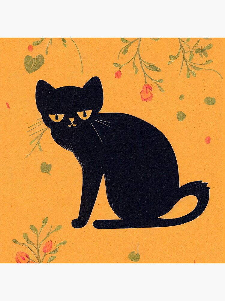 Black Cat Notebook Yellow Eyed Cat MEOW Gold Spiral Notebook Black Cat  Lover Notebook Gift for Writer Cute Cat Notebook Small Travel Notes 