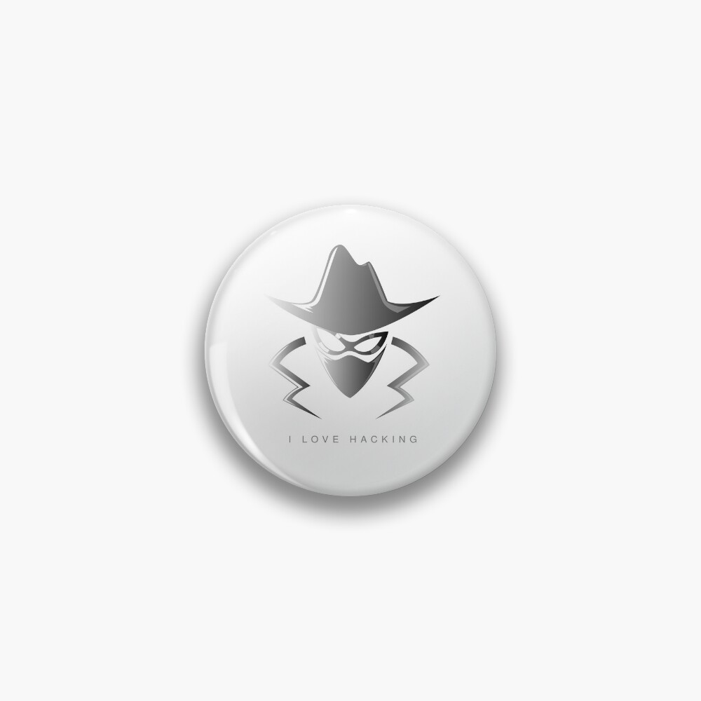 I Love Hacking Pin - programmer humor design by HackerLooks