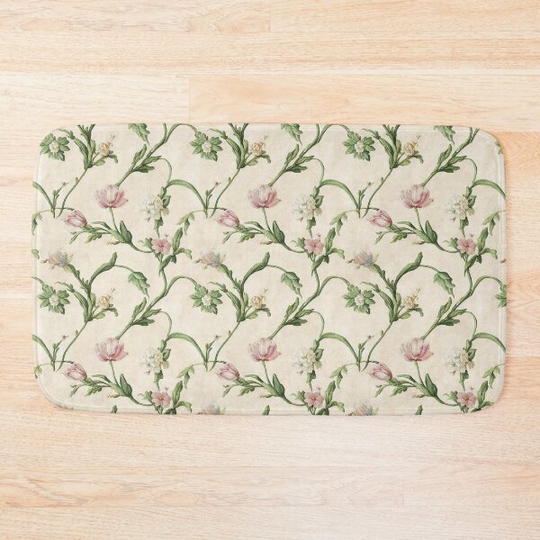 Item preview, Vintage Pink and Green Floral Pattern Muted Tones designed and sold by VintageFlorals.