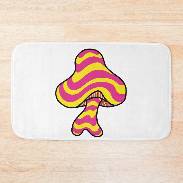 Item preview, The Perfect Mushroom: Exotic Trippy Wavy Pink and Yellow Stripes Contour Lines designed and sold by Ciara Shortall.