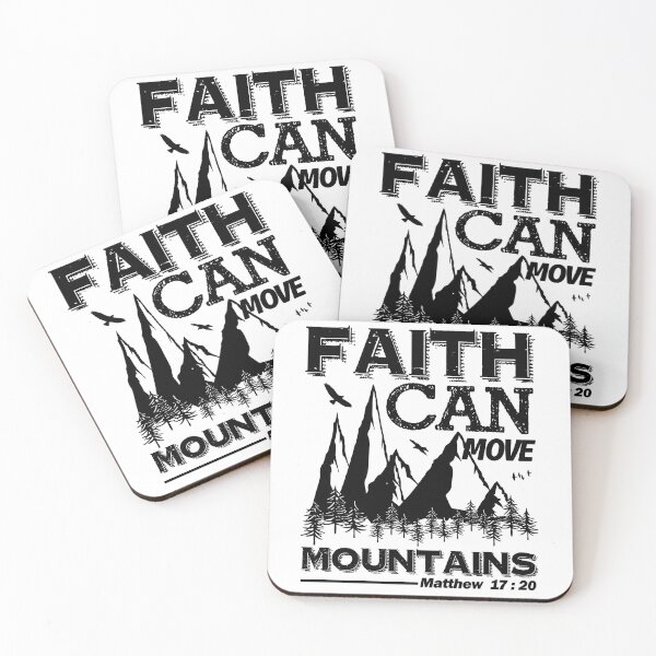 Item preview, Christian Quote - Bible Verse - Faith Can Move Mountains designed and sold by MyArt23.