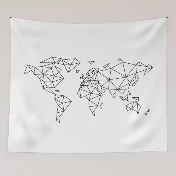 Item preview, Geometric world map designed and sold by beakraus.
