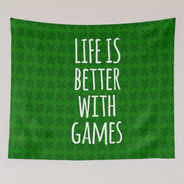 Item preview, Life is Better with Games All Green Meeples Pattern - Perfect for Board Game Lovers designed and sold by BeamGeeks.