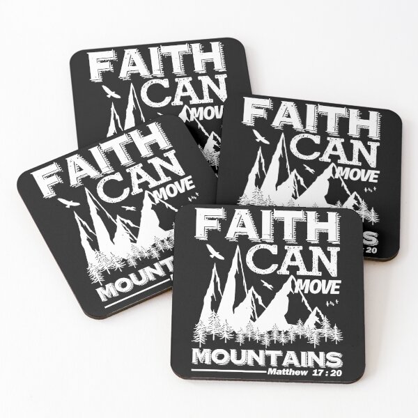 Item preview, Christian Quote - Bible Verse - Faith Can Move Mountains designed and sold by MyArt23.