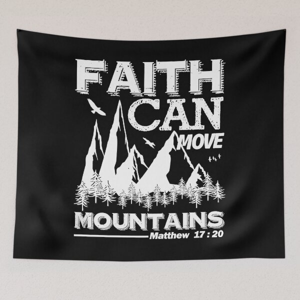 Item preview, Christian Quote - Bible Verse - Faith Can Move Mountains designed and sold by MyArt23.