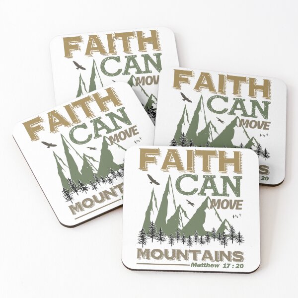 Item preview, Christian Quote - Bible Verse - Faith Can Move Mountains designed and sold by MyArt23.