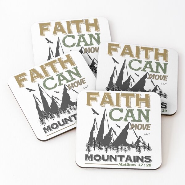 Item preview, Christian Quote - Bible Verse - Faith Can Move Mountains designed and sold by MyArt23.