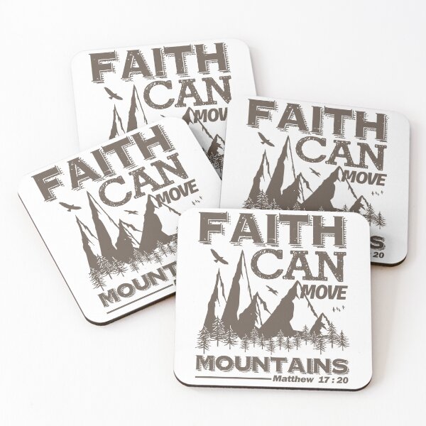 Item preview, Christian Quote - Bible Verse - Faith Can Move Mountains designed and sold by MyArt23.