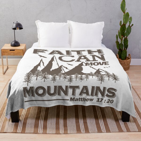 Item preview, Christian Quote - Bible Verse - Faith Can Move Mountains designed and sold by MyArt23.