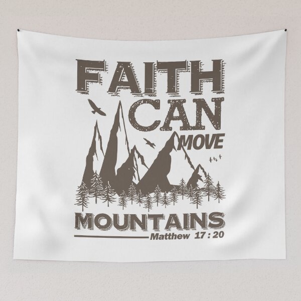 Item preview, Christian Quote - Bible Verse - Faith Can Move Mountains designed and sold by MyArt23.
