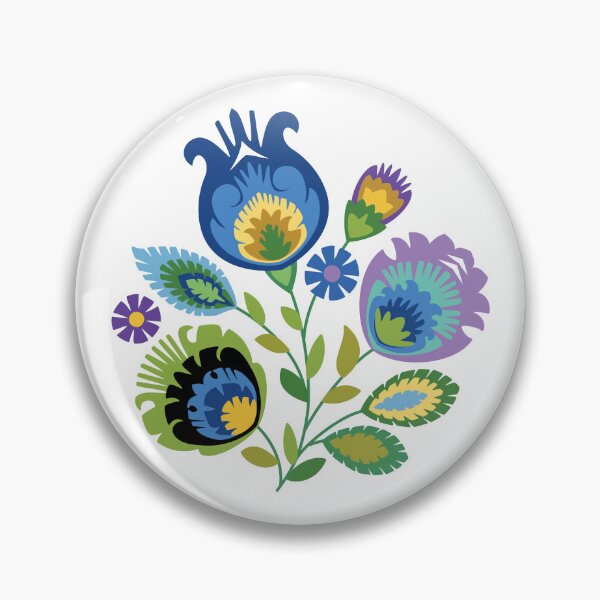 Item preview, Polish Floral Dark Blue Papercut Design designed and sold by Barbara Pixton.