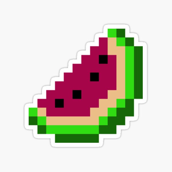 pixel art watermelon icon. 32x32 pixels. Vector illustration on a