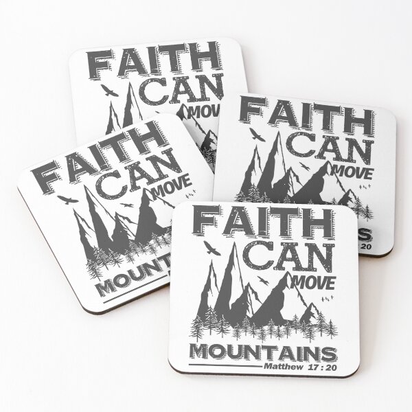 Item preview, Christian Quote - Bible Verse - Faith Can Move Mountains designed and sold by MyArt23.