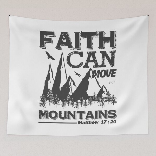 Item preview, Christian Quote - Bible Verse - Faith Can Move Mountains designed and sold by MyArt23.