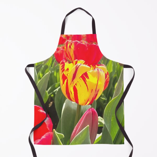 Item preview, Yellow Tulip in a field full of Red Tulips  designed and sold by Jenie Yolland.
