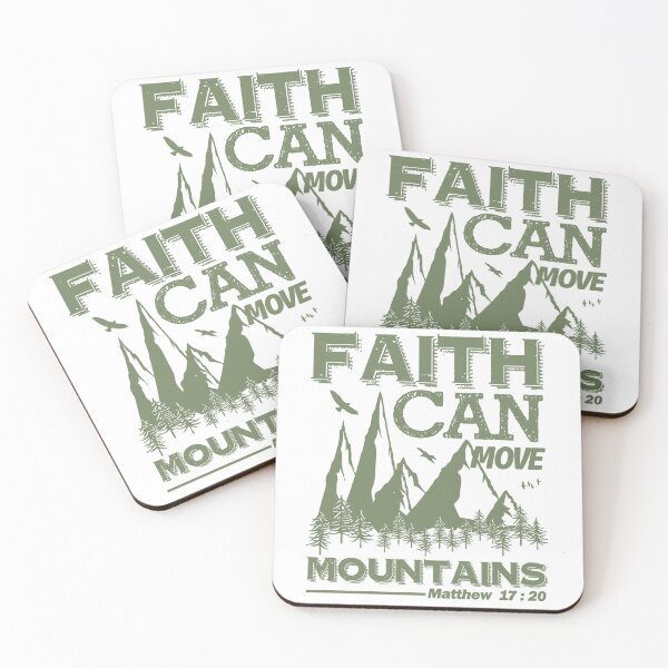 Item preview, Christian Quote - Bible Verse - Faith Can Move Mountains designed and sold by MyArt23.