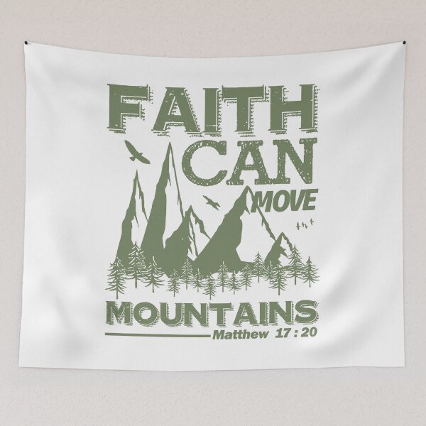 Item preview, Christian Quote - Bible Verse - Faith Can Move Mountains designed and sold by MyArt23.