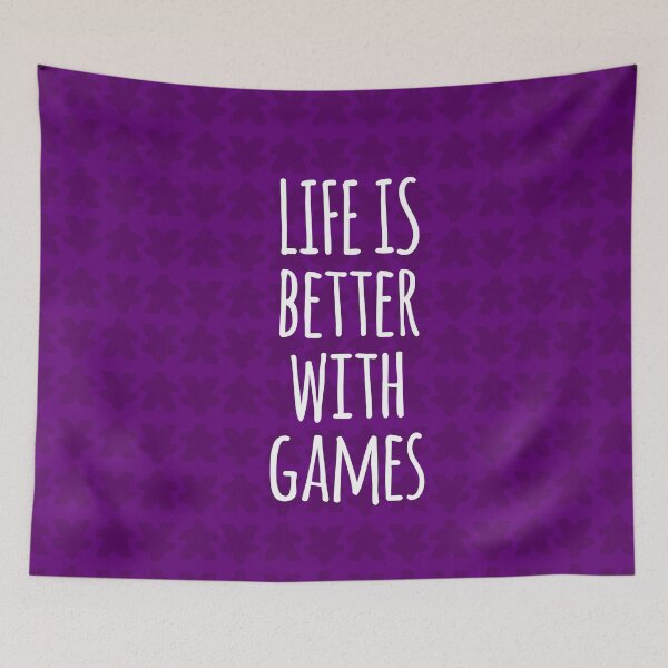 Item preview, Life is Better with Games All Purple Meeples Pattern - Perfect for Board Game Lovers designed and sold by BeamGeeks.