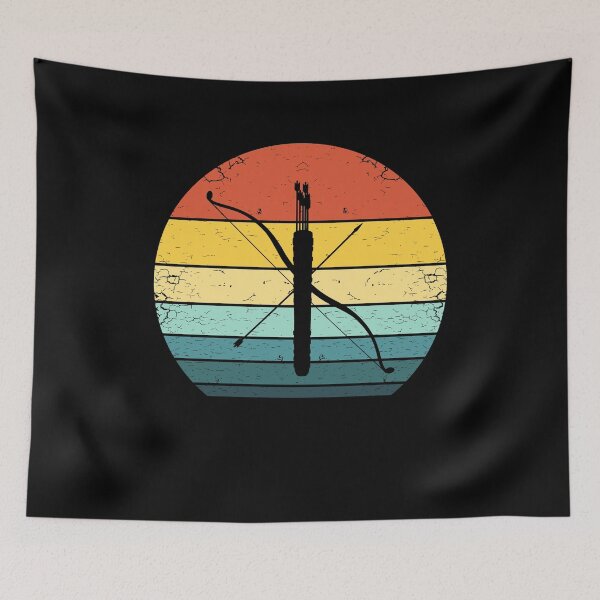 Item preview, 70s Retro Archers Arrow and Bow on Vintage Sunset designed and sold by KleverOlivier.