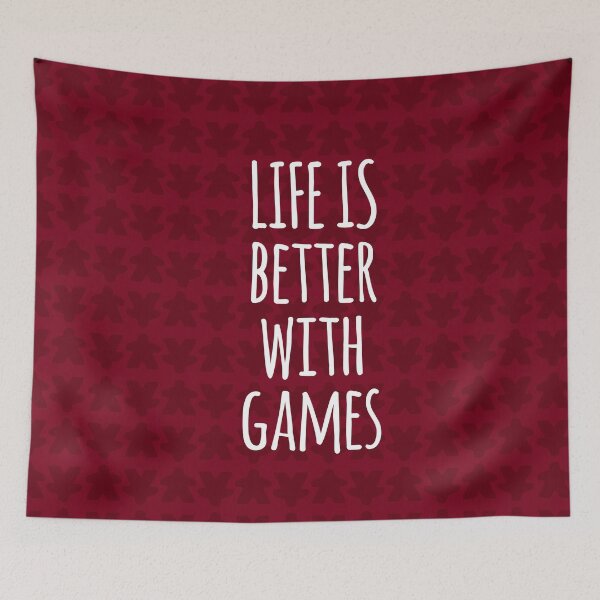 Item preview, Copy of Life is Better with Games All Red Meeples Pattern - Perfect for Board Game Lovers designed and sold by BeamGeeks.