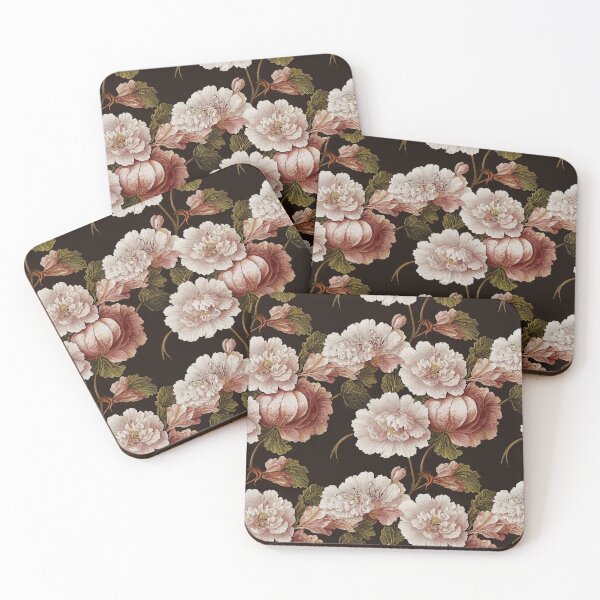 Item preview, Vintage Pink and Green Floral Pattern Muted Tones designed and sold by VintageFlorals.