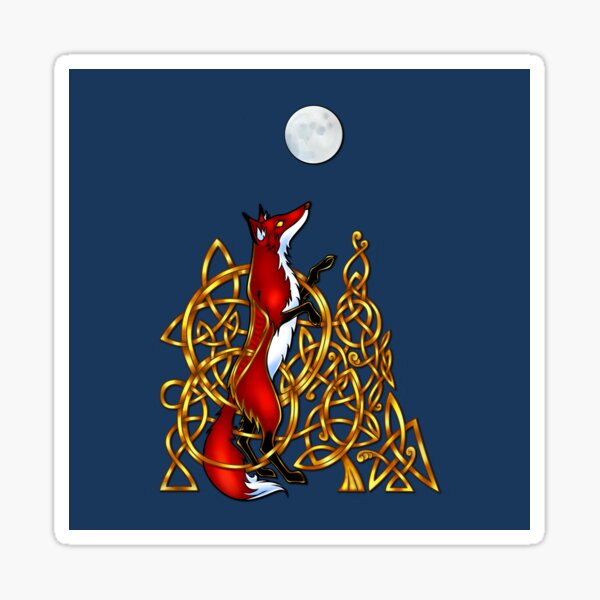 Fox Moon Sticker