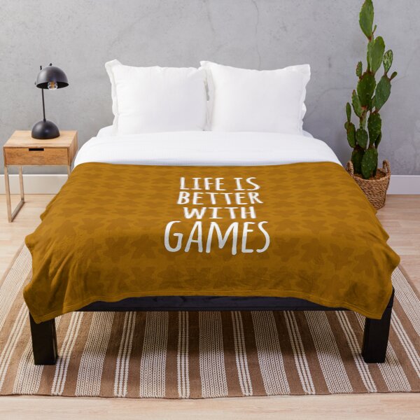 Item preview, La vida es mejor con Games All Orange Meeples Pattern: perfecto para los amantes de los juegos de mesa designed and sold by BeamGeeks.