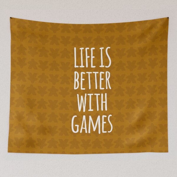 Item preview, Life is Better with Games All Orange Meeples Pattern - Perfect for Board Game Lovers designed and sold by BeamGeeks.