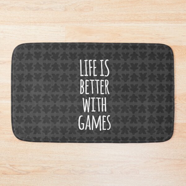 Item preview, Life is Better with Games All Black Meeples Pattern - Perfect for Board Game Lovers designed and sold by BeamGeeks.